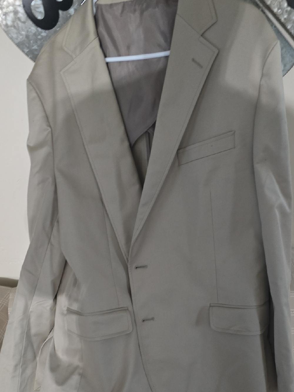 Stafford Men's Light Tan Sport Coat Single-Breasted Blazer